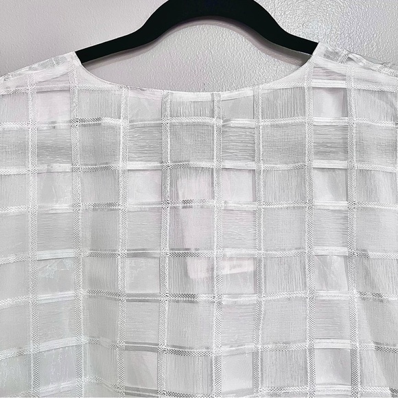 NWT Sister Jane Mini Ivory White Smock Dress w/ Front Bow in Sheer Organza - Picture 16 of 16